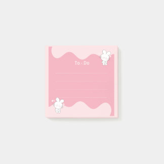 Mooie Roze Konijn Takenlijst Post-it Notitieblok Post-it® Notes