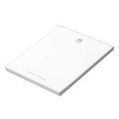 Mooie Roze Kwallen Aangepaste Kindernaam Notitieblok (Linkerzijde)