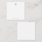 Mooie Roze Kwallen Aangepaste Kindernaam Notitiekaartje (Voorkant / Achterkant)