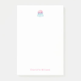 Mooie Roze Kwallen Aangepaste Kindernaam Post-it® Notes