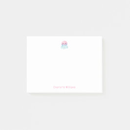 Mooie Roze Kwallen Aangepaste Kindernaam Post-it® Notes