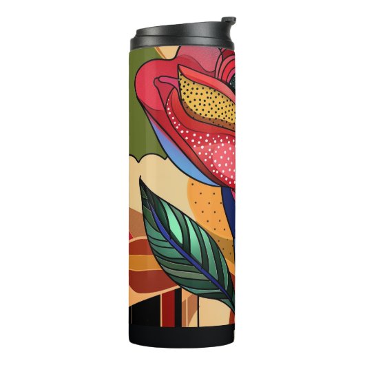 Mooie Roze Latte Thermokop Thermosbeker (Gedraaid links)