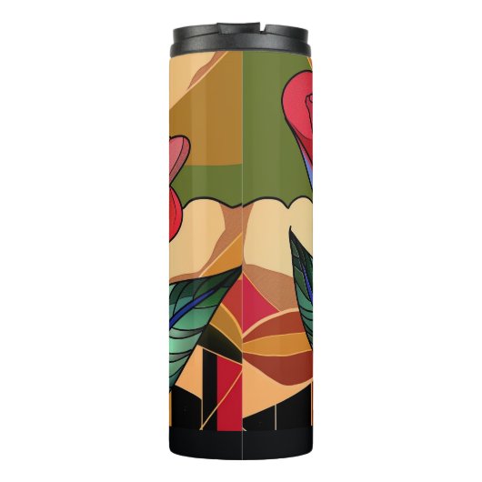 Mooie Roze Latte Thermokop Thermosbeker (Achterkant)