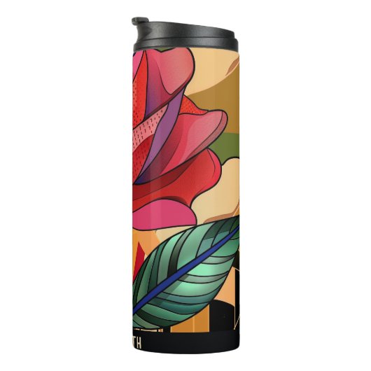 Mooie Roze Latte Thermokop Thermosbeker (Geroteerd rechts)