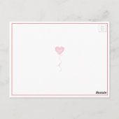 Mooie roze & Lavendel Fairy Holding Ballonnen Briefkaart (Achterkant)