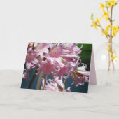 Mooie Roze Lelies Kaart (Gele Bloem)