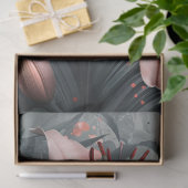 Mooie roze lelies met groen decoupage tissuepapier (Geschenk)