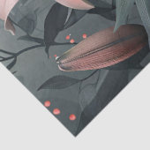 Mooie roze lelies met groen decoupage tissuepapier (Detail)