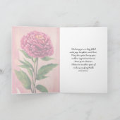 Mooie roze lente anjers boeket verjaardag kaart (Binnen)