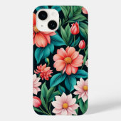 Mooie roze lente bloemen & groene bladeren levendi Case-Mate iPhone case (Achterkant)