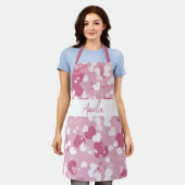 Mooie Roze Liefdeshart Gepersonaliseerd Schort (Gedragen)