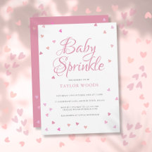 Mooie Roze Liefdeshartjes Baby Sprinkle Shower