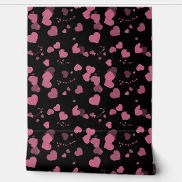 Mooie roze liefdeshartjes behang