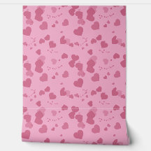 Mooie roze liefdeshartjes behang