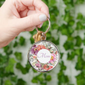 Mooie roze Lijst op wit | Mam Sleutelhanger (Hand)