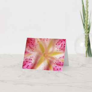 Mooie Roze Lily Blank Hartelijk dank Bedankkaart
