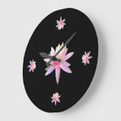 Mooie roze Lily Lotus Art Cool Trendy Unieke Grote Klok (Hoek)