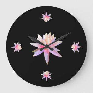 Mooie roze Lily Lotus Art Cool Trendy Unieke Grote Klok