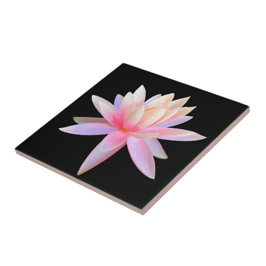 Mooie Roze Lily Lotus Art-koel Tegeltje (Zijkant)