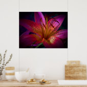 Mooie Roze Lily Poster (Keuken)