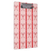 Mooie Roze Lint Gestreepte Patroon Klembord (Rechts)