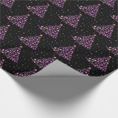 Mooie roze lint kerstboom cadeaupapier (Hoek)