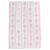 Mooie Roze Lint Streep Medium Cadeauzakje (Achterkant)