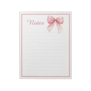 Mooie Roze Lint Strikte Notities Notitieblok