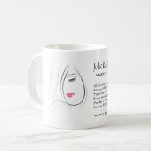 Mooie roze lippen vormen het merk kunstenaar koffiemok (Voorkant links)