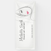 Mooie roze lippen vormen het merk kunstenaar spandoek (Verticaal)