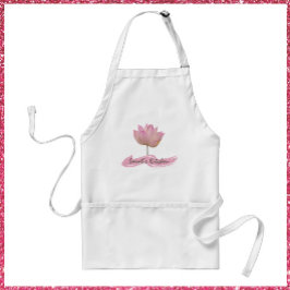 Mooie Roze Lotus Bloem Standaard Schort
