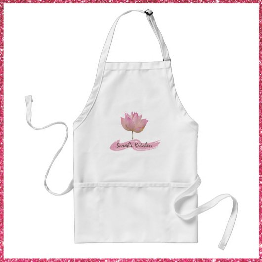 Mooie Roze Lotus Bloem  Standaard Schort