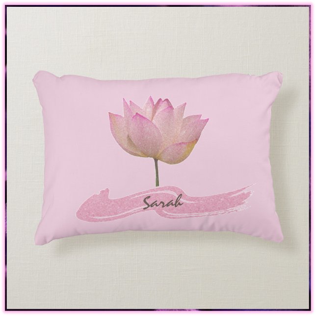 Mooie roze Lotus Flower Accent Kussen (Creator heeft geüpload)