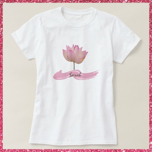 Mooie roze Lotus Flower T-shirt