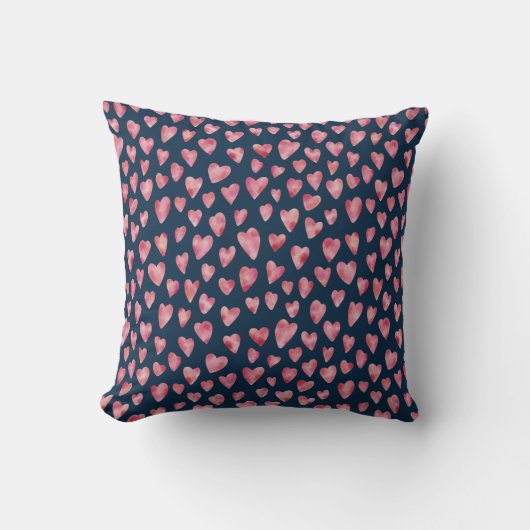 Mooie roze Love Heart-patroon Kussen (Voorkant)