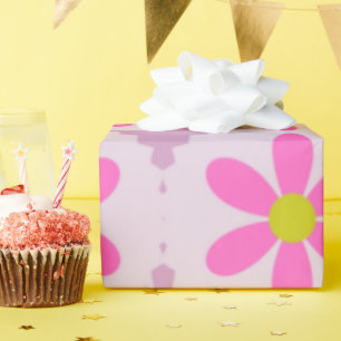 Mooie Roze Madeliefjes Bloem Motief Inpakpapier