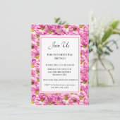 Mooie Roze Madeliefjes Moederdag Brunch Kaart (Staand voorkant)