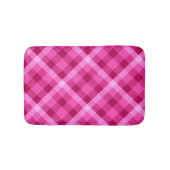 Mooie Roze Magenta Geruite Kleine Badmat (Voorkant)