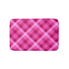 Mooie roze magenta geruite kleine badmat