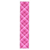 Mooie Roze Magenta Plaid Medium Tafelloper (Voorkant)