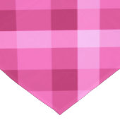 Mooie Roze Magenta Plaid Medium Tafelloper (Hoek)