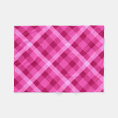 Mooie roze magenta pllaid kleine fleece deken (Voorkant (Horizontaal))
