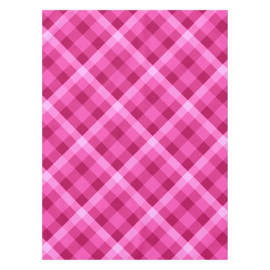 Mooie roze magenta pllaid kleine tafelkleed (Voorkant)