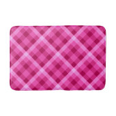 Mooie Roze Magenta Schotse Ruit Middelgrote Badmat (Voorkant)