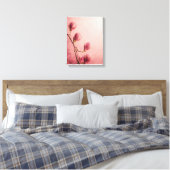Mooie roze magnolia bloem canvas afdruk (Insitu (Slaapkamer))