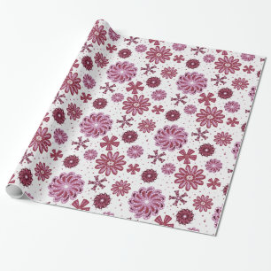 Mooie roze mandala naadloos patroon cadeaupapier
