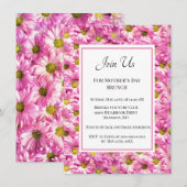 Mooie Roze Margrieten Moederdag Brunch Kaart (Voorkant / Achterkant)