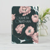 Mooie roze marinelozen kaart (Staand voorkant)