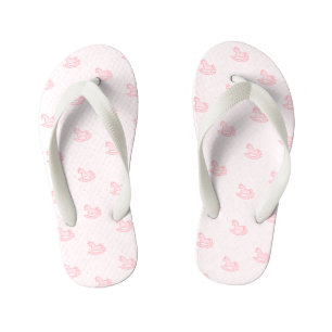 Mooie Roze Meisje Schommelpaard Kinder Teenslippers
