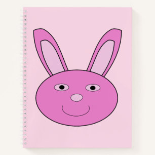 Mooie Roze Meisjesachtig Konijn Lente Pasen Notitieboek
